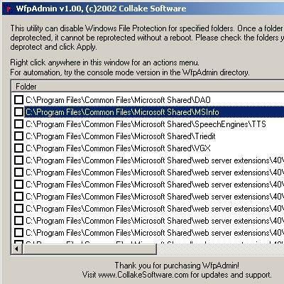 WfpAdmin Screenshot